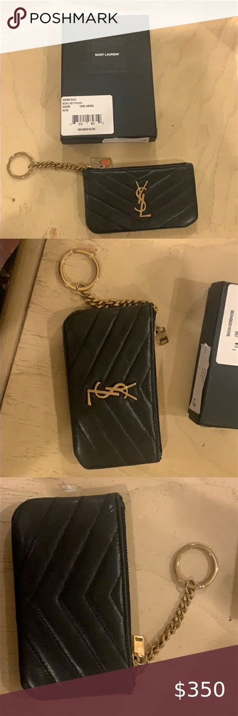 ysl wallet with keychain|ysl wallet on chain sale.